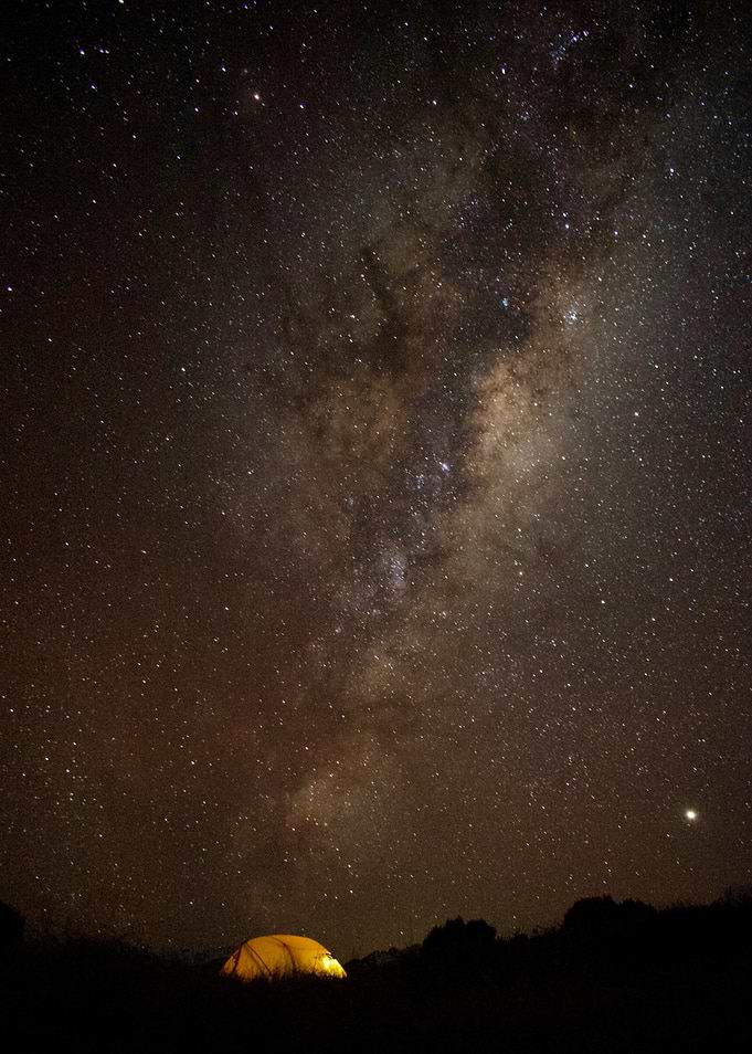 Camping under the Milky Way