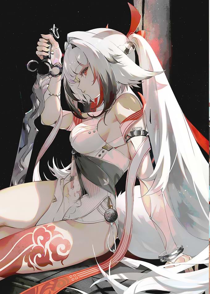 Anime Girl with Sword Digital Art