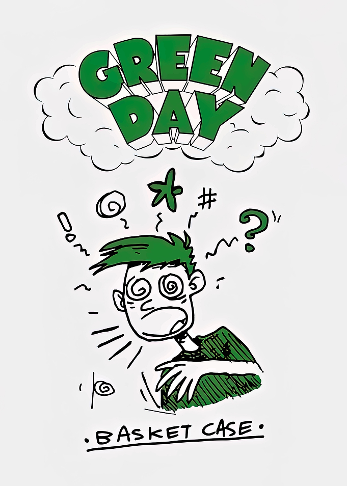 Green Day Basket Case Cartoon