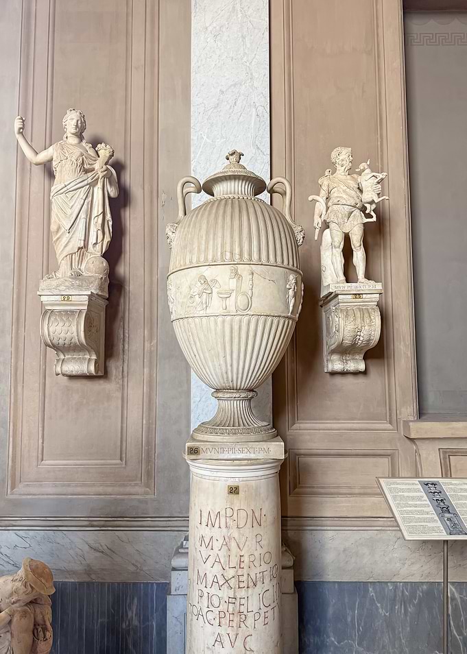 Vatican Museum Statues and Urn