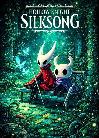 Hollow Knight: Silksong characters on bench