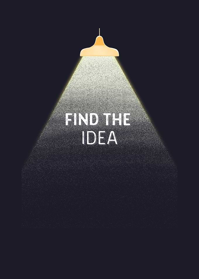 Find the Idea - Lightbulb Inspirational Message