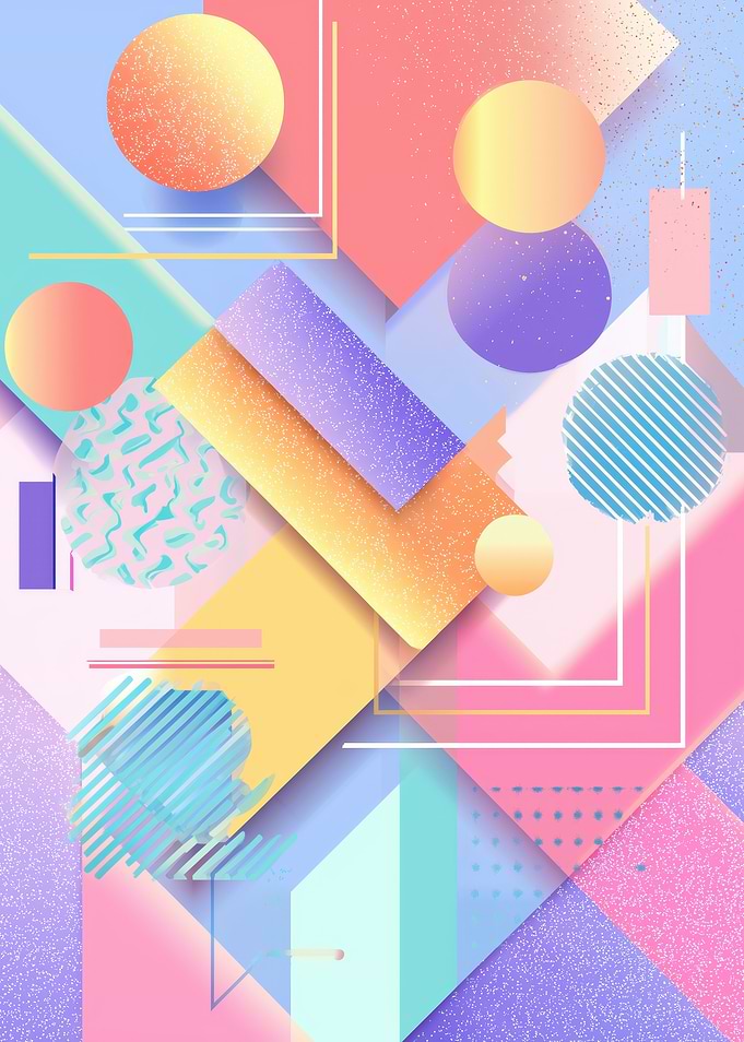 Abstract Geometric Pastel Pattern