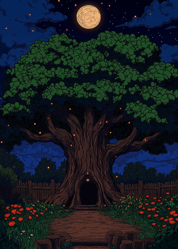 Enchanted Tree at Night