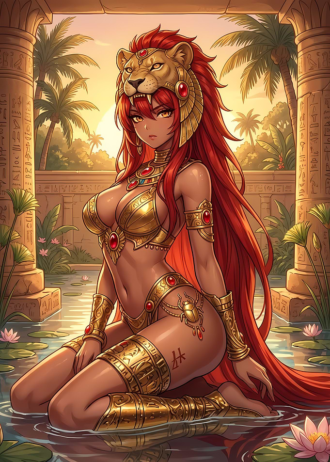 Egyptian Goddess Anime Style