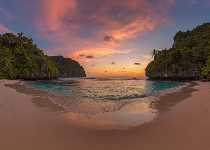 Tropical Beach Sunset Landscape