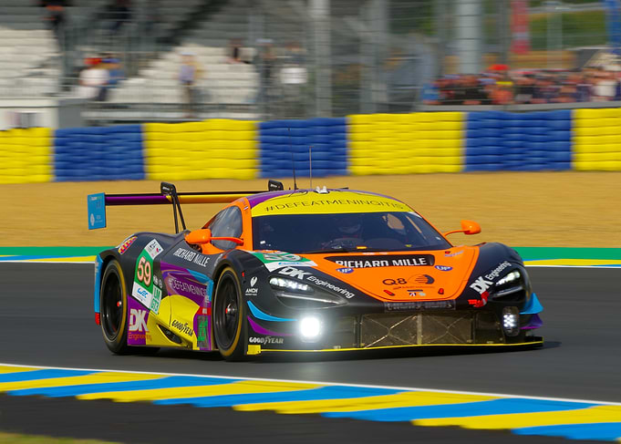 McLaren GT3 Racing Car on Track, Number 59