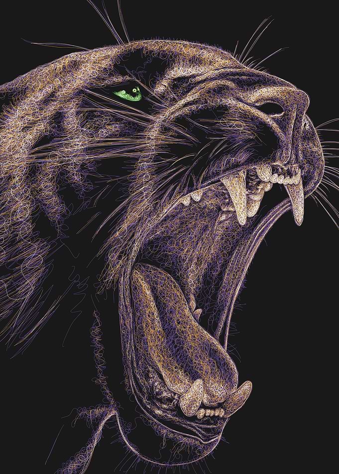 Roaring Panther Digital Art