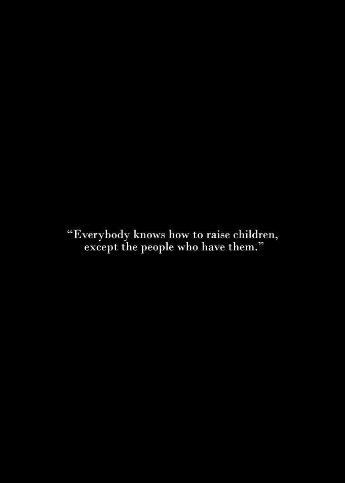 Parenting Quote on Black Background