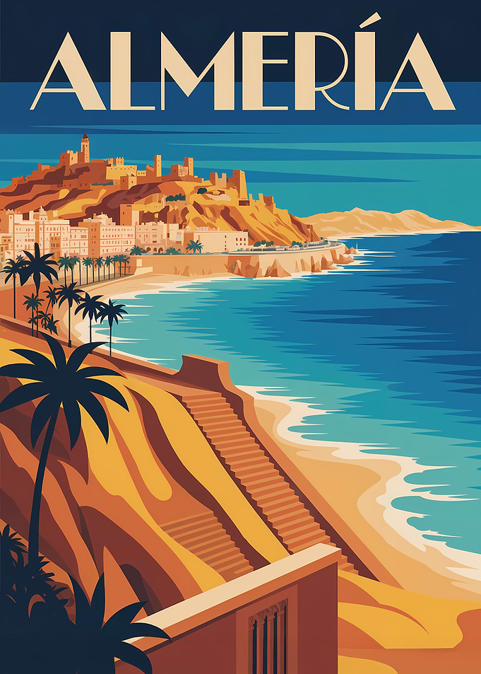 Almería Travel Poster Art