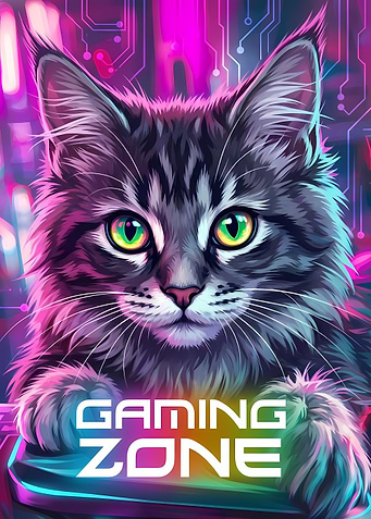 Cyberpunk Cat Gaming Zone