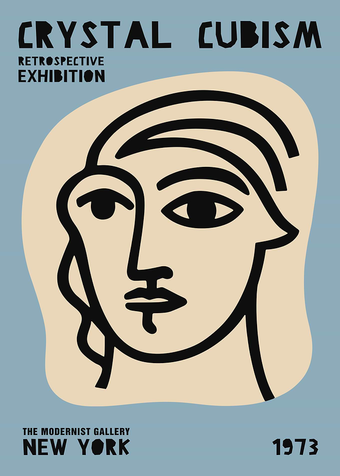 Crystal Cubism Retrospective Exhibition Poster