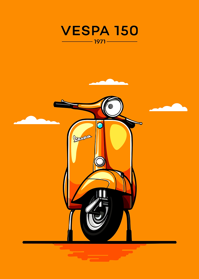 Vespa 150 - 1971 Illustration