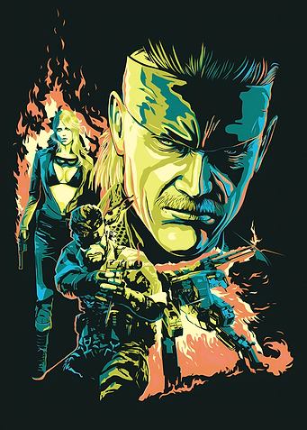 Metal Gear Solid characters illustration