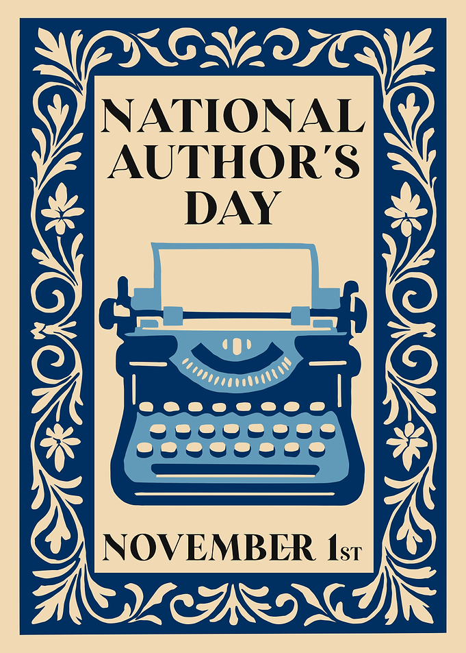 National Author's Day Vintage Poster