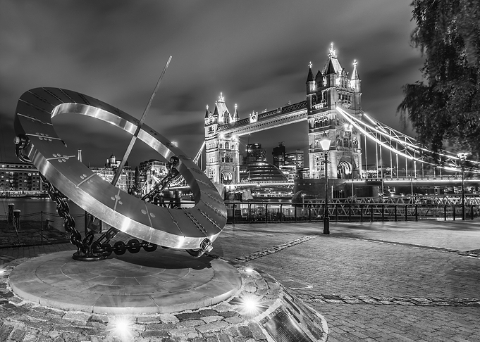 London Tower Bridge in a blaze of light