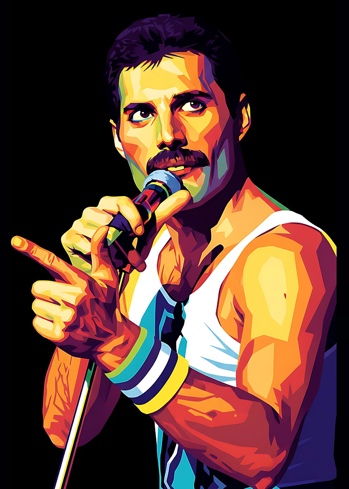 Freddie Mercury Pop Art Portrait