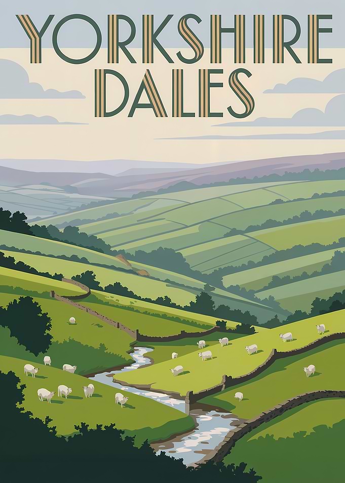 Yorkshire Dales Landscape Art Print