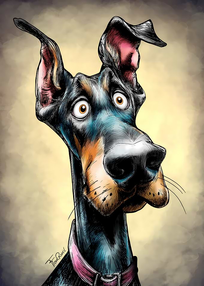 Doberman Caricature