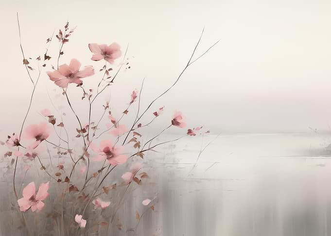 Floral Pink Flowers Art