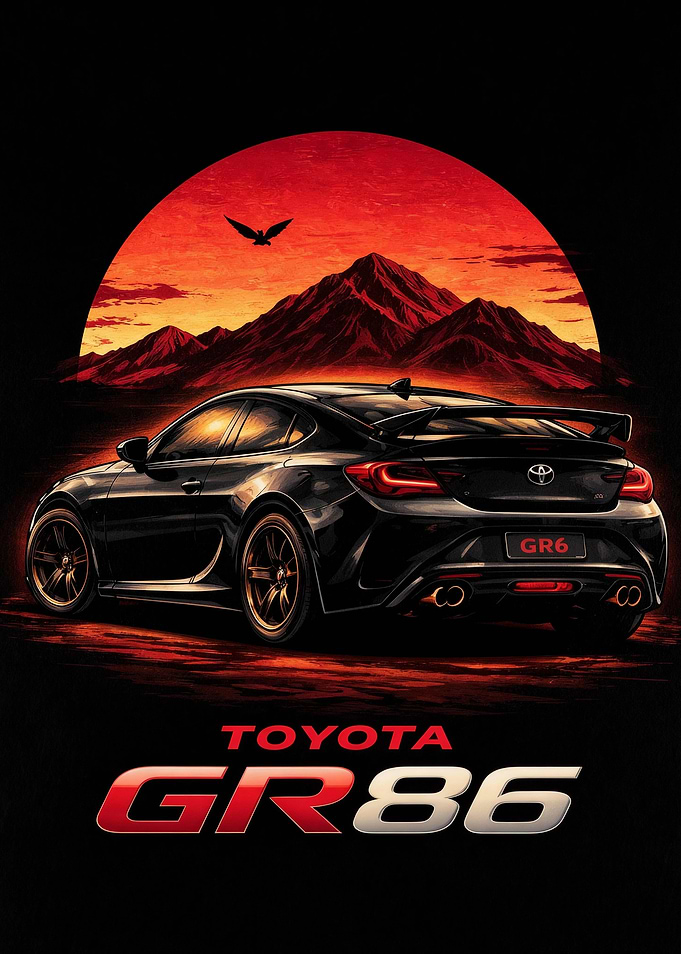 Toyota GR86 car poster