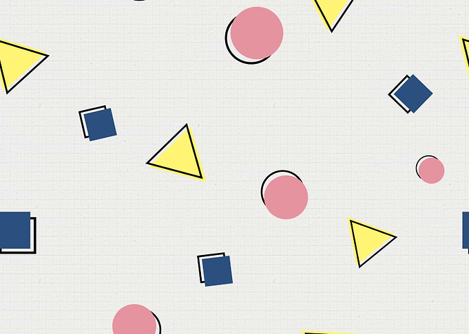 Memphis pattern checkered paper vintage shapes