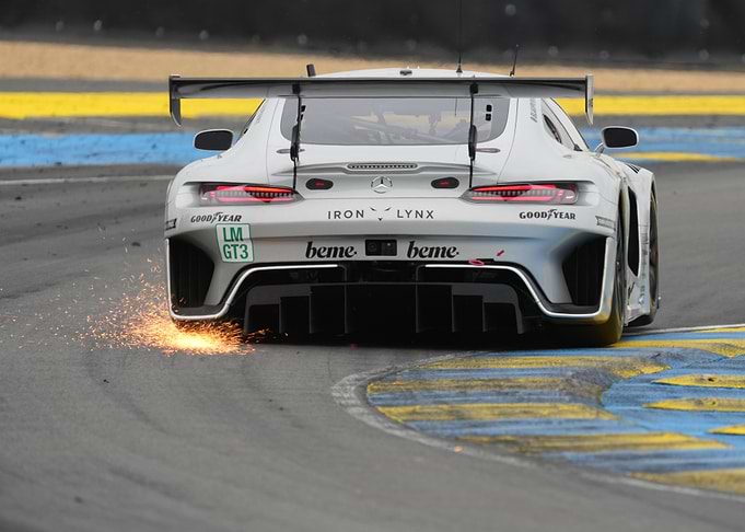 Mercedes AMG GT3 Race Car sparks