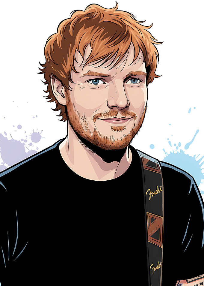 Ed Sheeran Cartoon Portrait