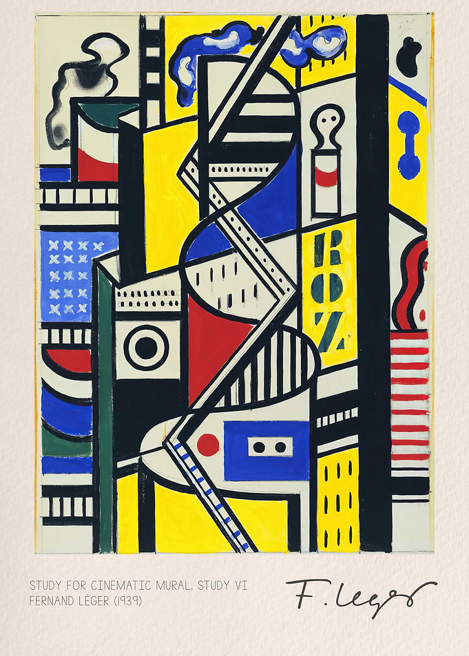 Fernand Leger's Cinematic Mural Study VI
