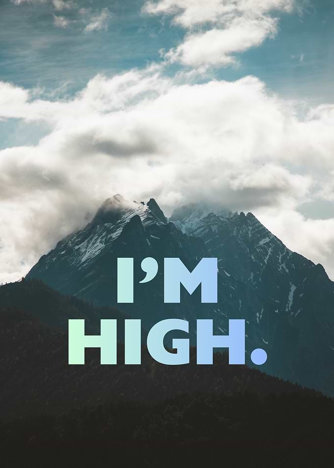 Mountain Landscape with Motivational Text Overlay