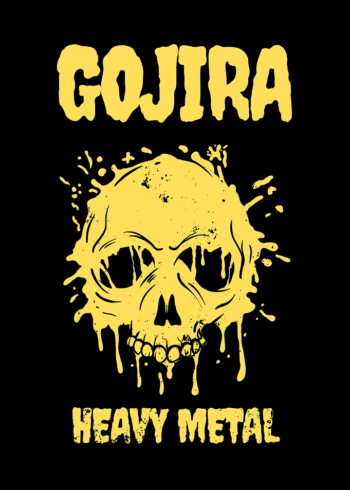 Gojira Heavy Metal Skull