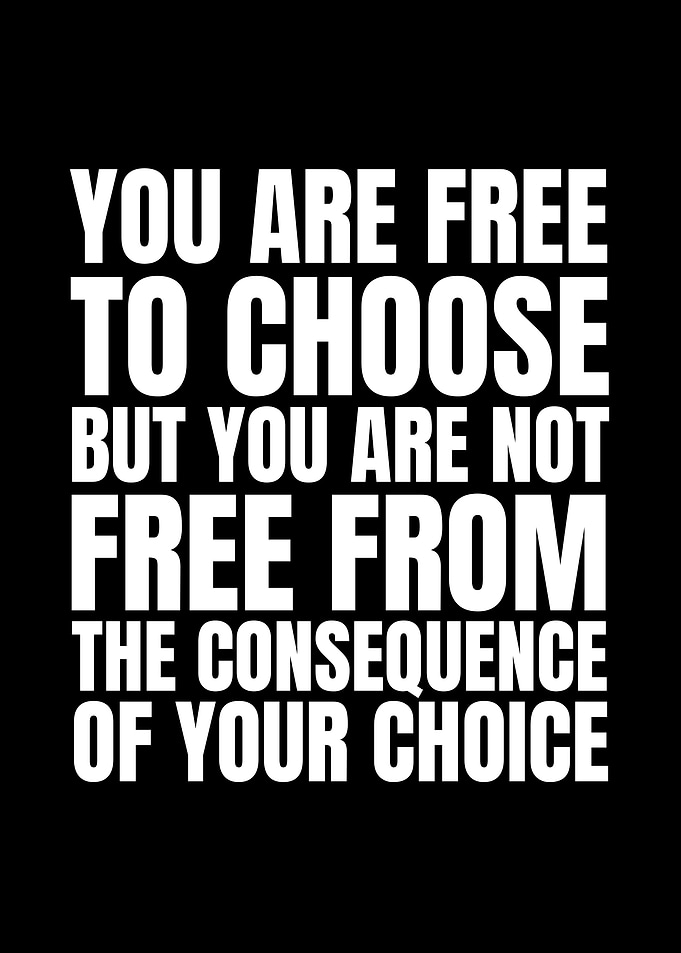 Choice and Consequence Text Art