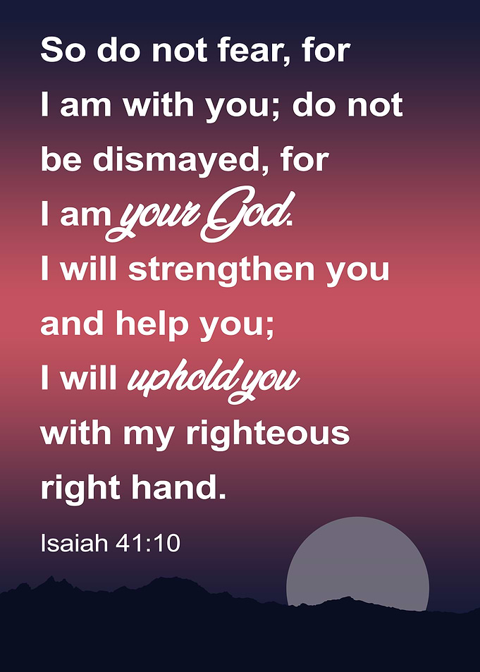 Bible verse Isaiah 41:10 | Jesus Christian Scripture Inspiration