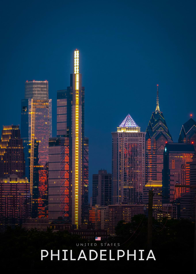 Philadelphia Skyline at Night