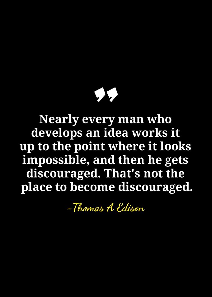Thomas Edison Inspirational Quote