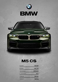 BMW M5 CS Car Poster