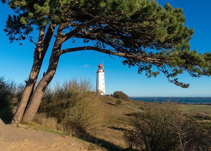 Lighthouse overlooking the Baltic Sea