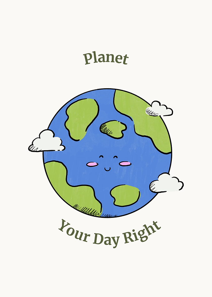 Cute Planet Earth Cartoon Illustration