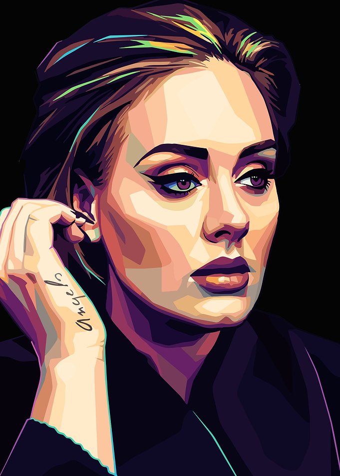Adele Portrait Pop Art