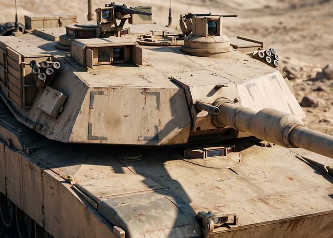 Close-up of a Military Tank