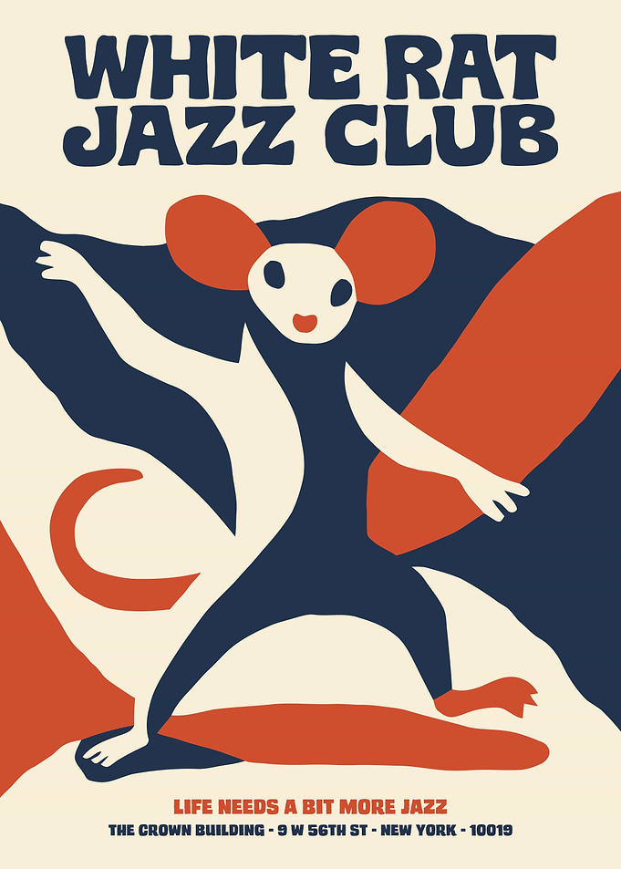 White Rat Jazz Club Poster