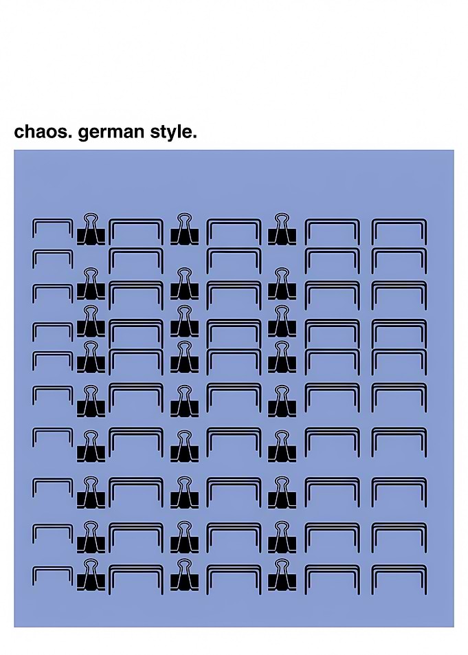 Chaos German Style: Office Supplies Pattern