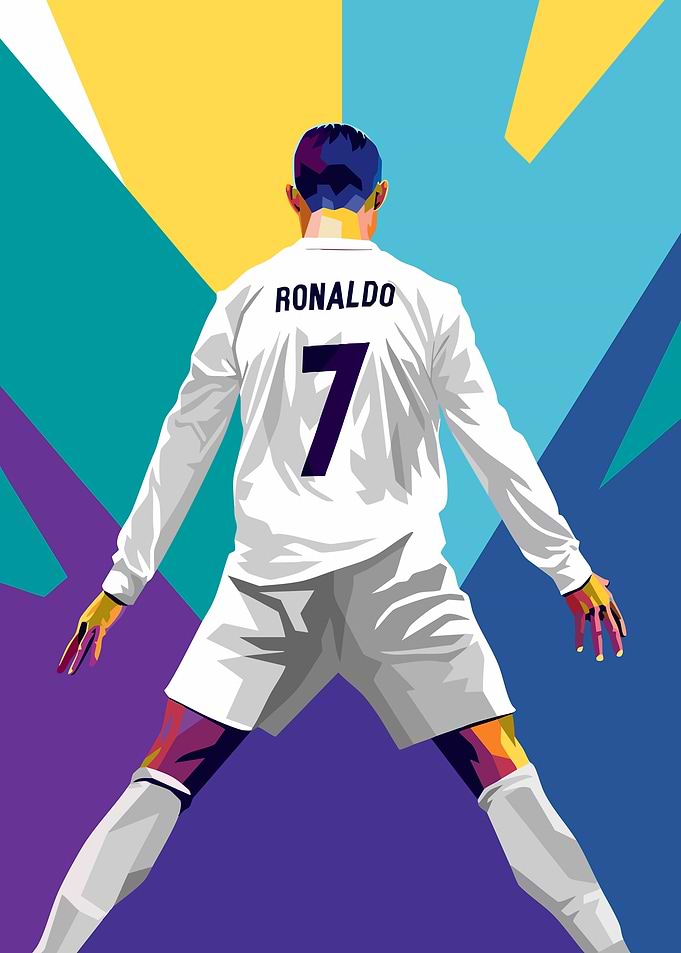 Cristiano Ronaldo Pop Art Portrait