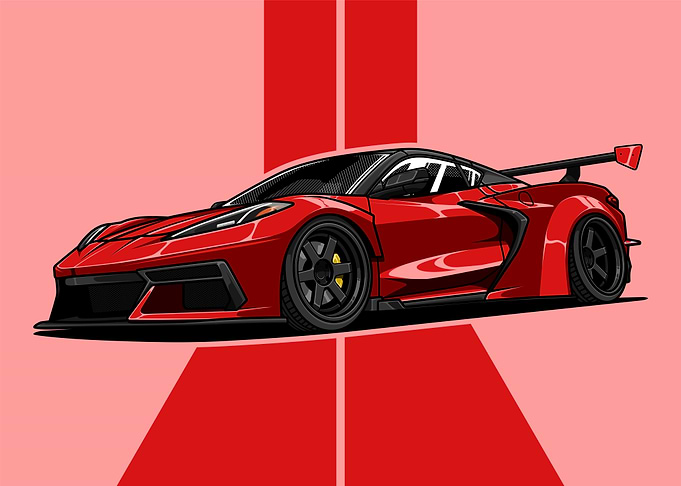 Red Sports Car Illustration