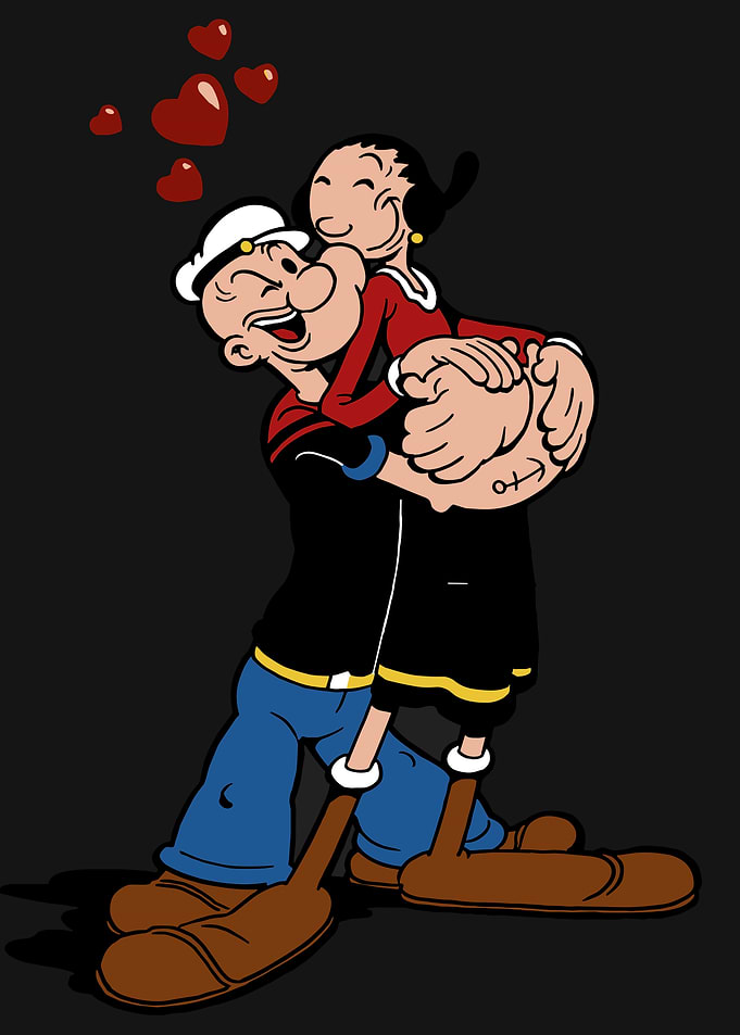Popeye and Olive Oyl in Love