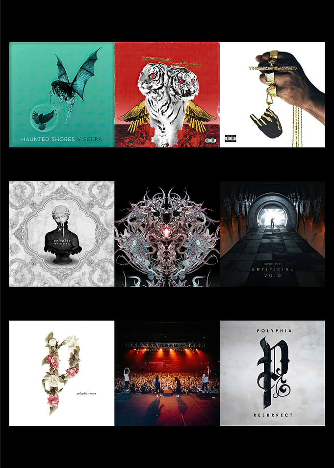 Nine Album Covers Collage