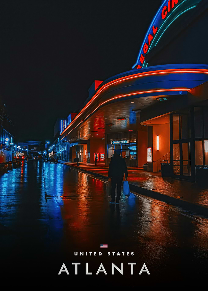 Atlanta Regal Cinema at Night