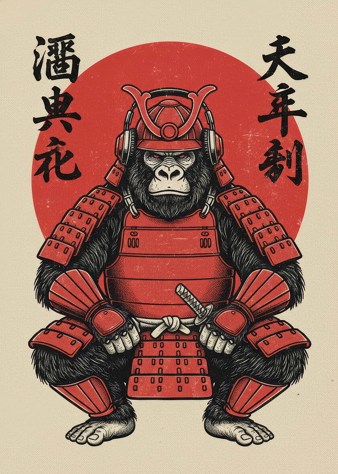 Samurai Gorilla Illustration
