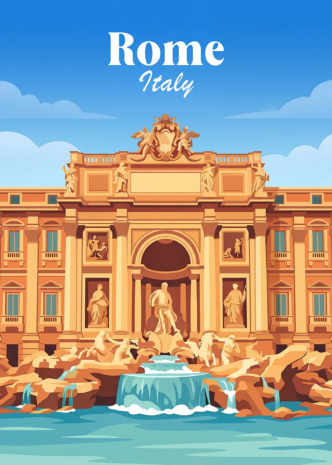 Trevi Fountain Rome Italy