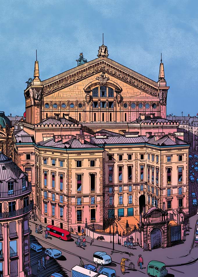 Opéra Garnier in Paris Illustration